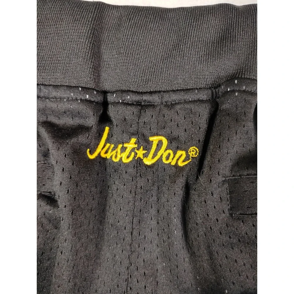 Just Don Mamba Shorts‎ Mens Large Black Basketball Mesh Snake Logo Athletic
